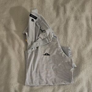 Peter Millar Blue and White Striped Shirt